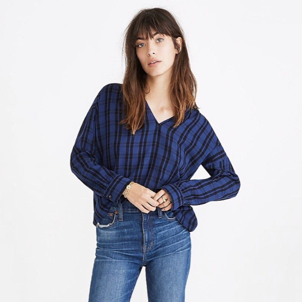 Madewell Highroad Popover Shirt in Chelton Blue S